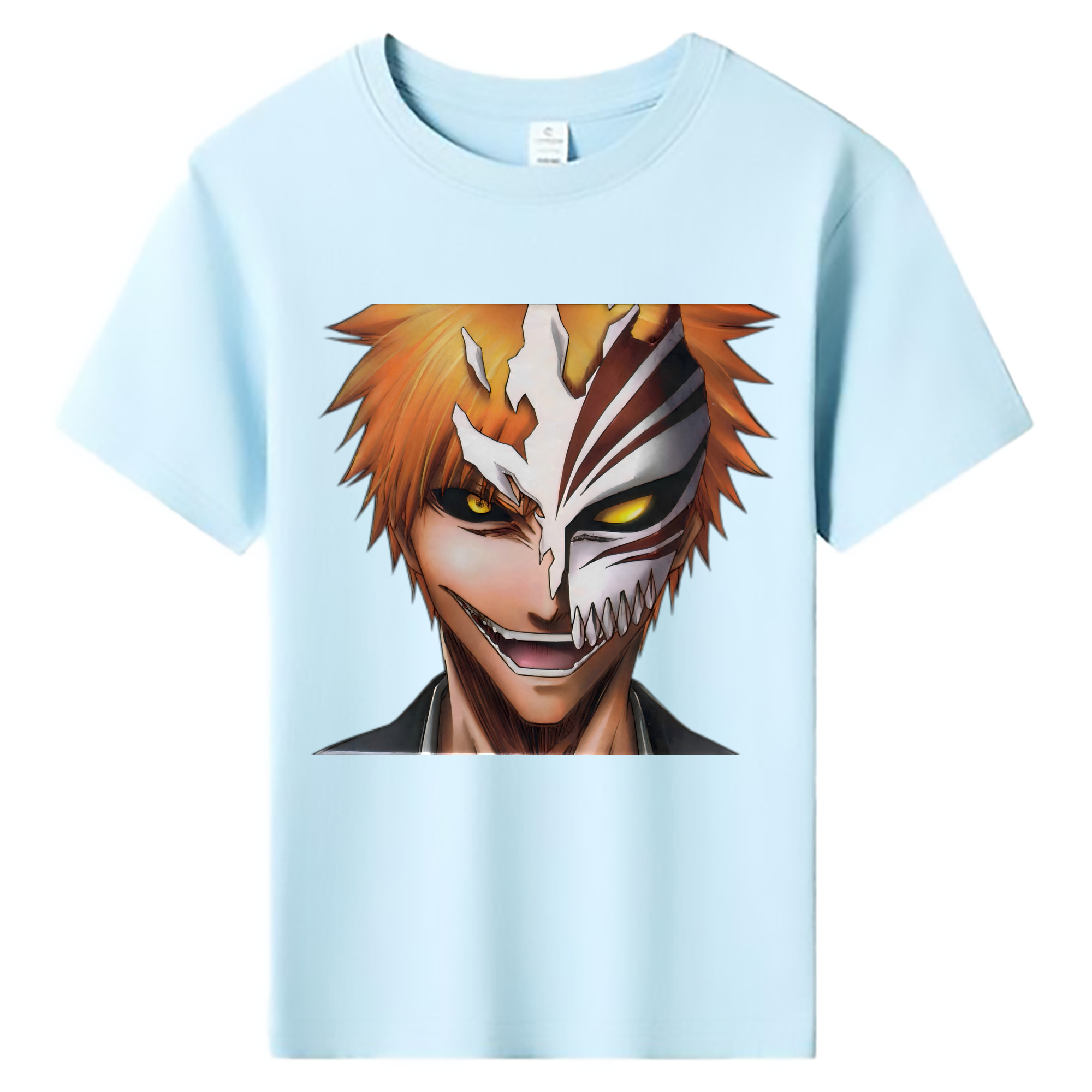 （画像用） ブリーチ 黒崎一護（くろさき いちご）BLEACH Kurosaki Ichigo 綿100％キッズTシャツ（フロントプリント）